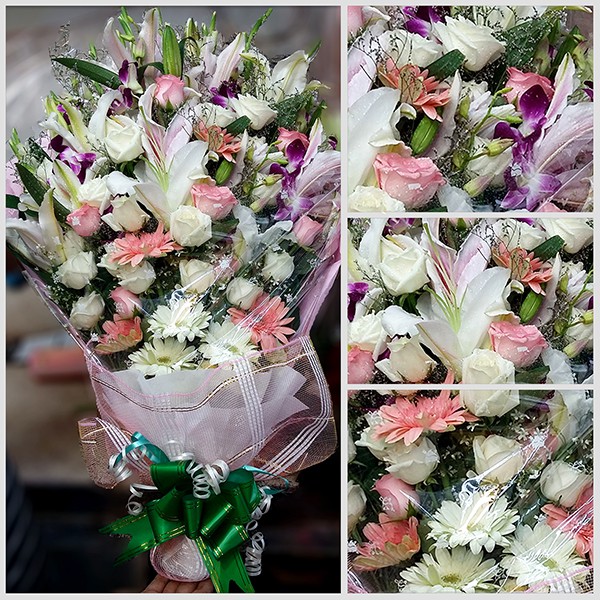 White & Pink Mixed Bouquet