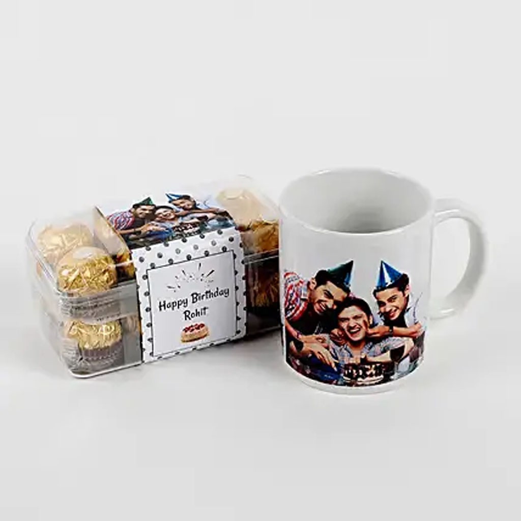 Personalized Mug & Ferrero Rocher Combo