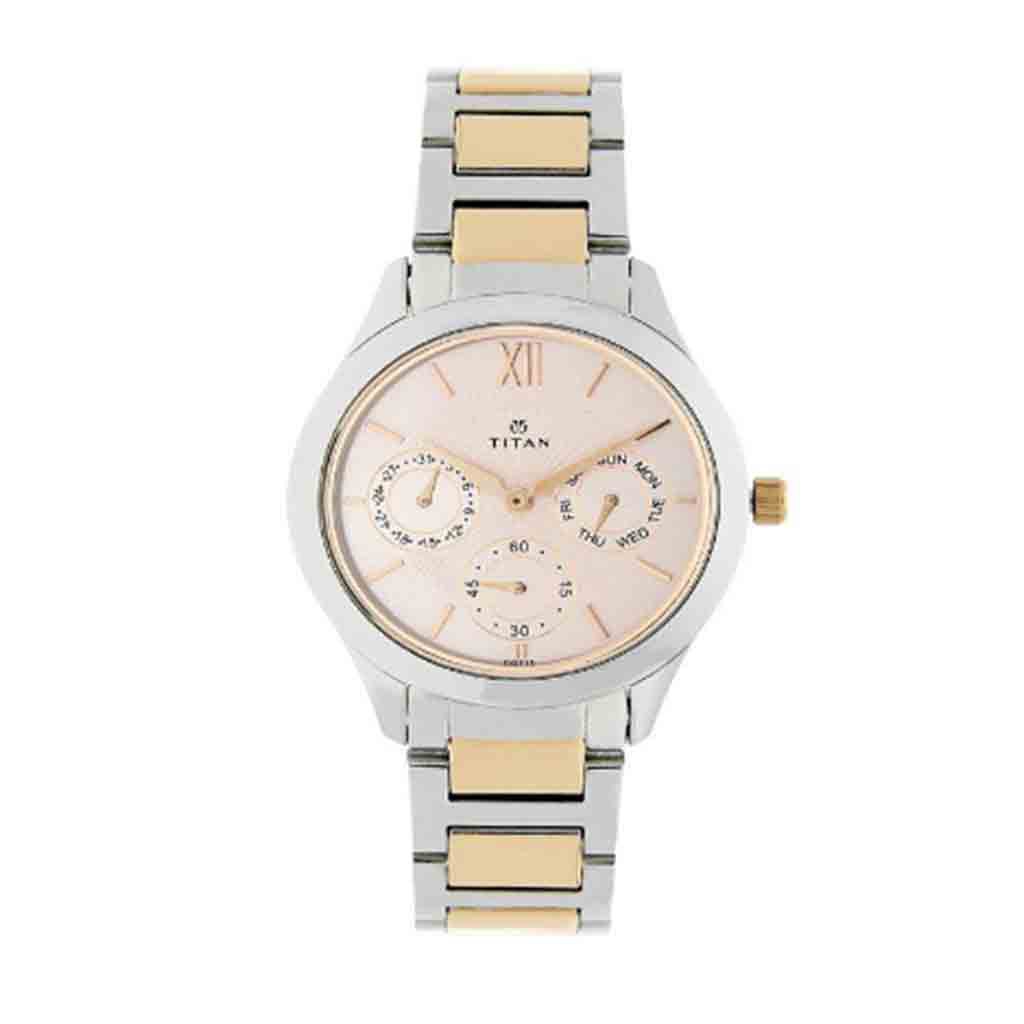 Titan Analog Rose Gold Dial Women’s Watch-2570KM01