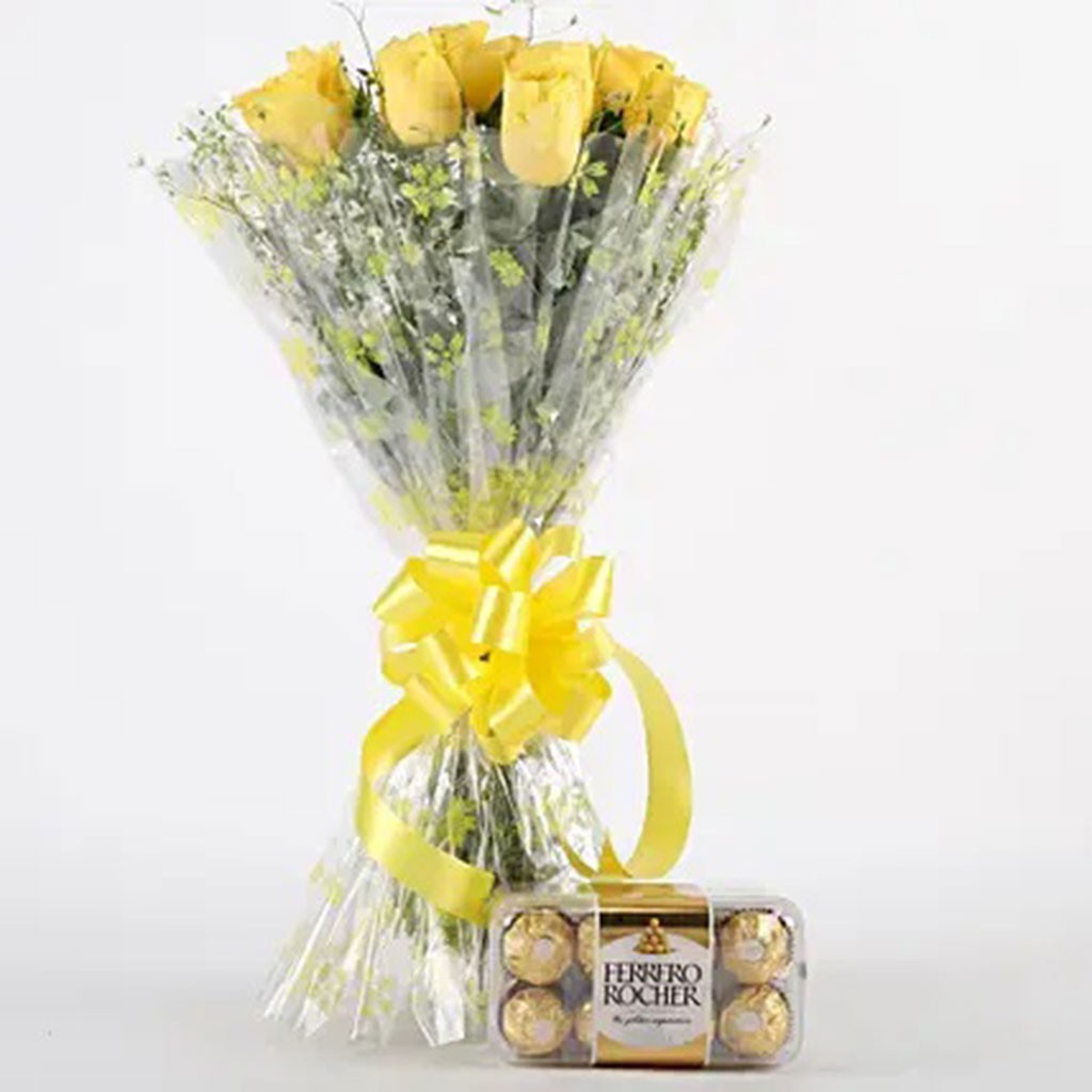 Royal Retreat- Ferrero Rochers & Yellow Roses