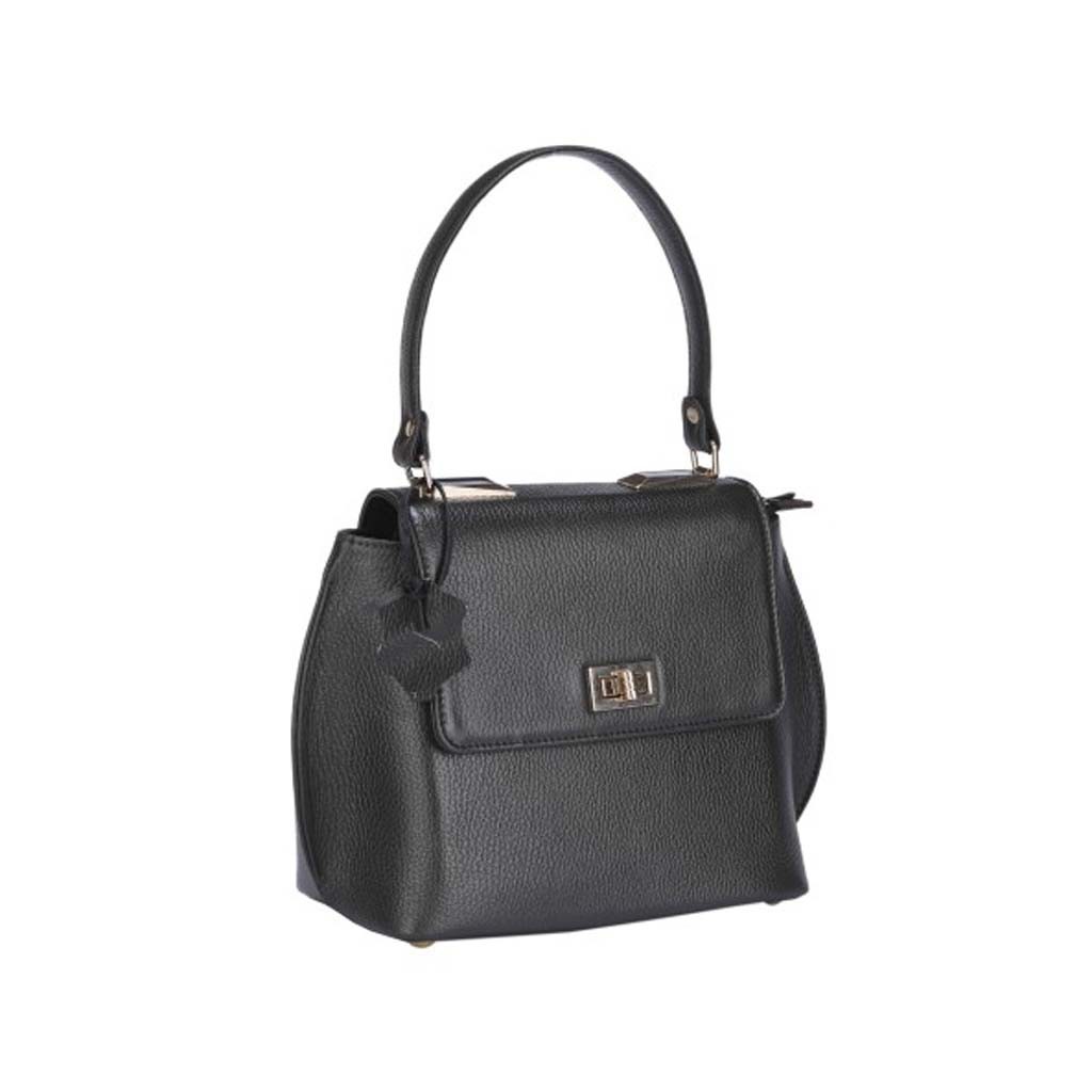 Deep Black Leather Bag