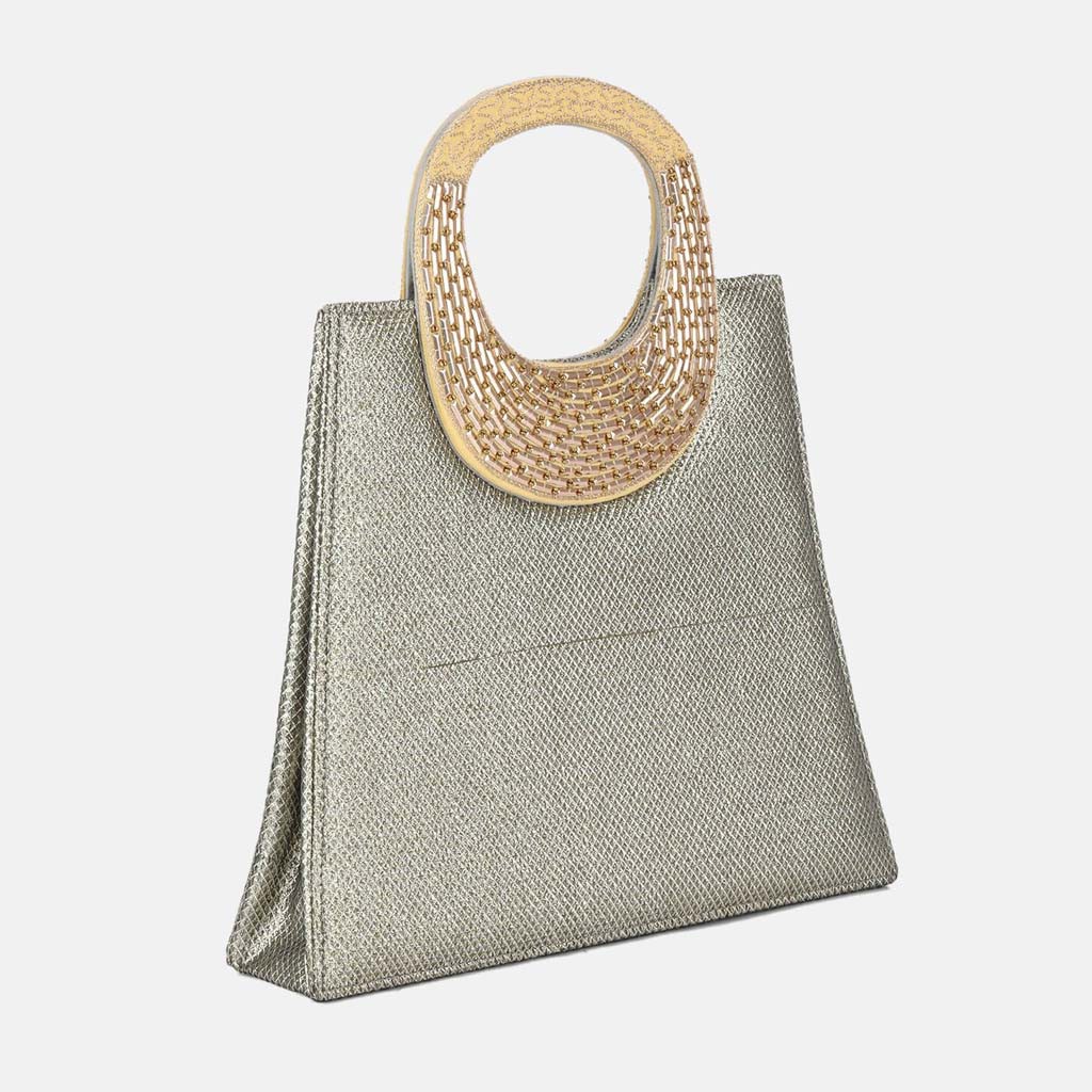 Grey Erri Embroidered Katan Bag