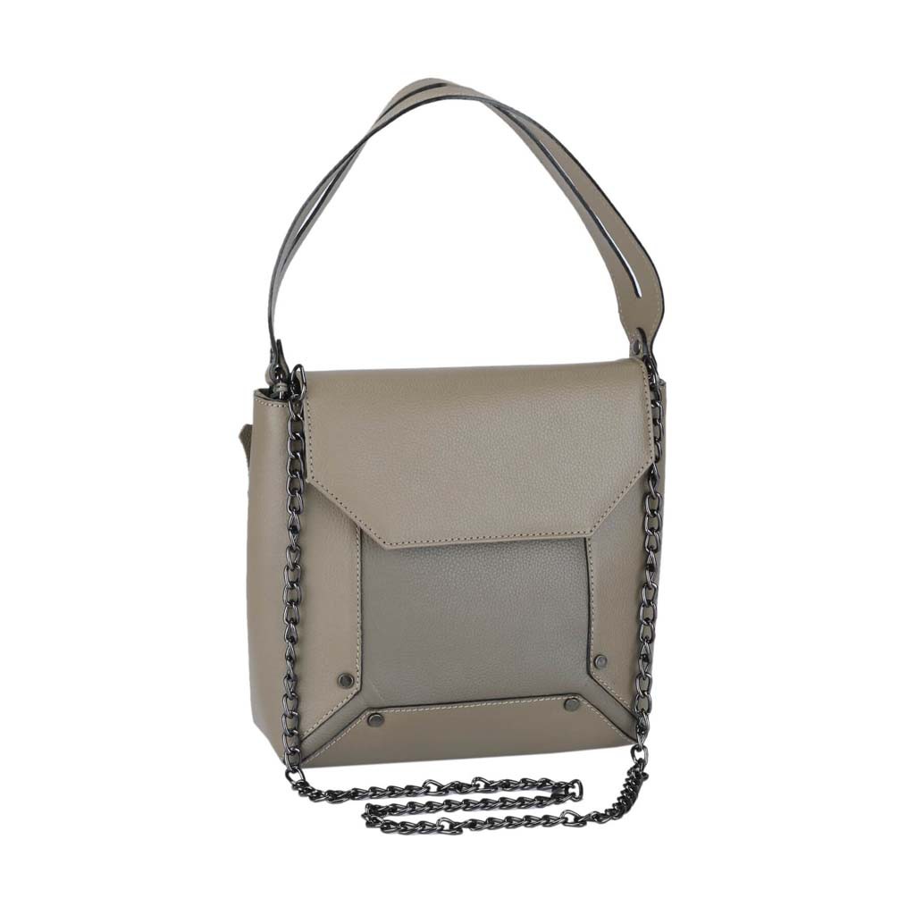 Grey Leather Bag