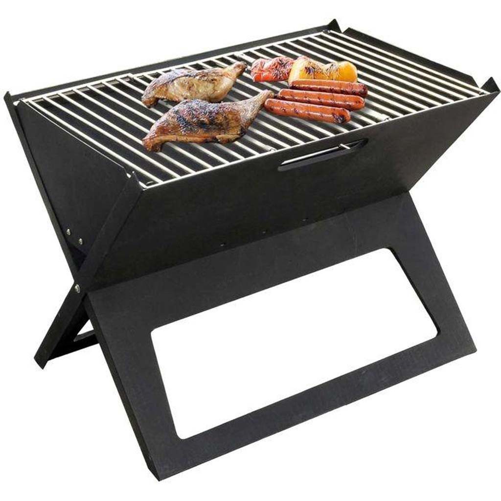 Portable Easy Carrying BBQ Stove - black