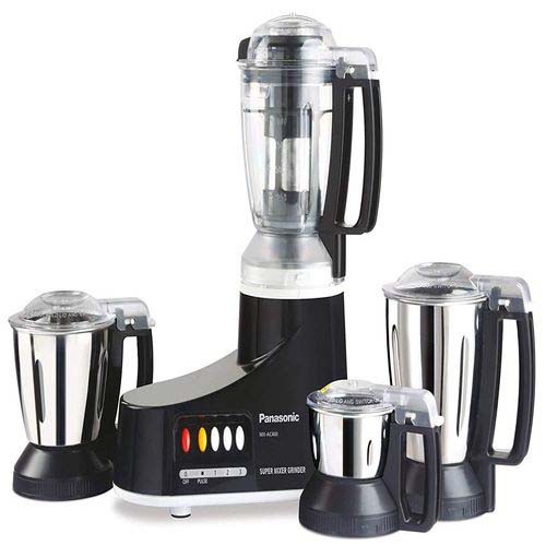 Panasonic AC MX-AC400 1000Watt Super Mixer Grinder with 4 Jars (Black)