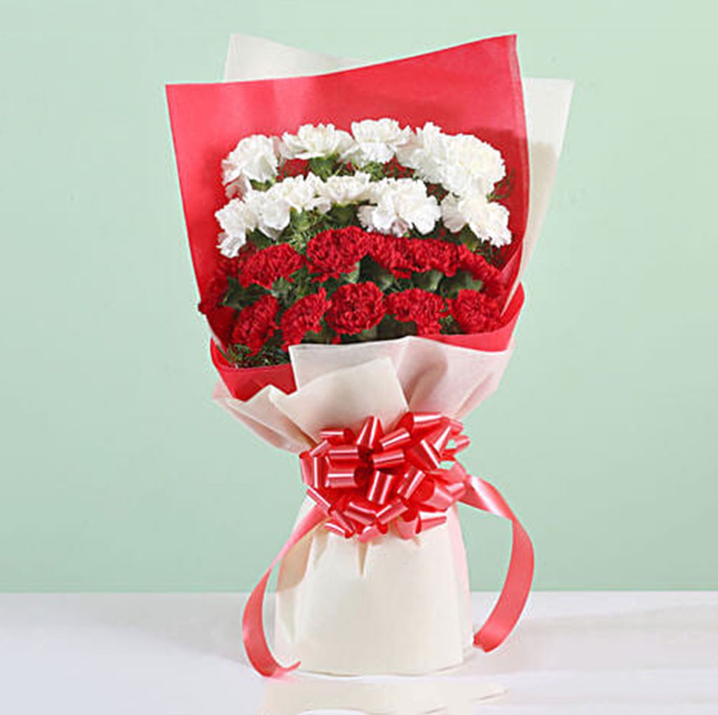 Mixed Color Carnation Flower Bouquet