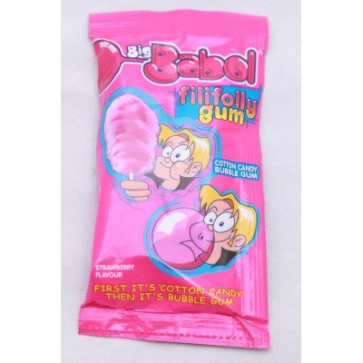 BIG BABOL COTTON CANDY GUM STRAWBERRY  7 GM