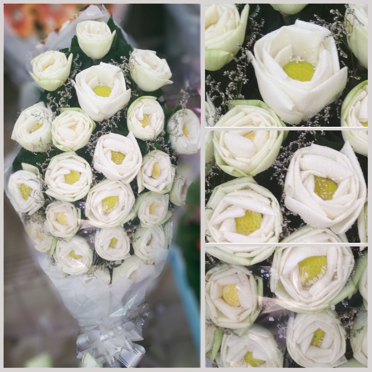 White Lotus Flower Bouquet