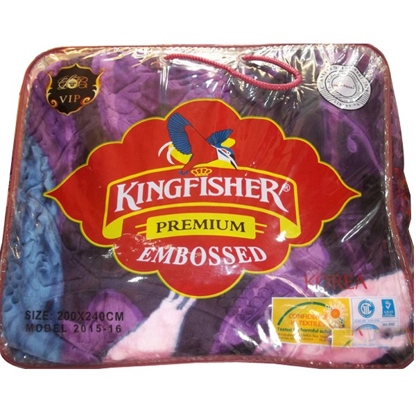 Kingfisher premium embossed blanket