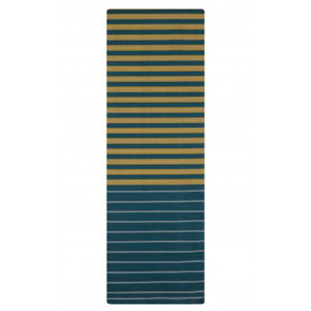 Deep Teal Striped Hand Loomed Addi Cotton Lungi