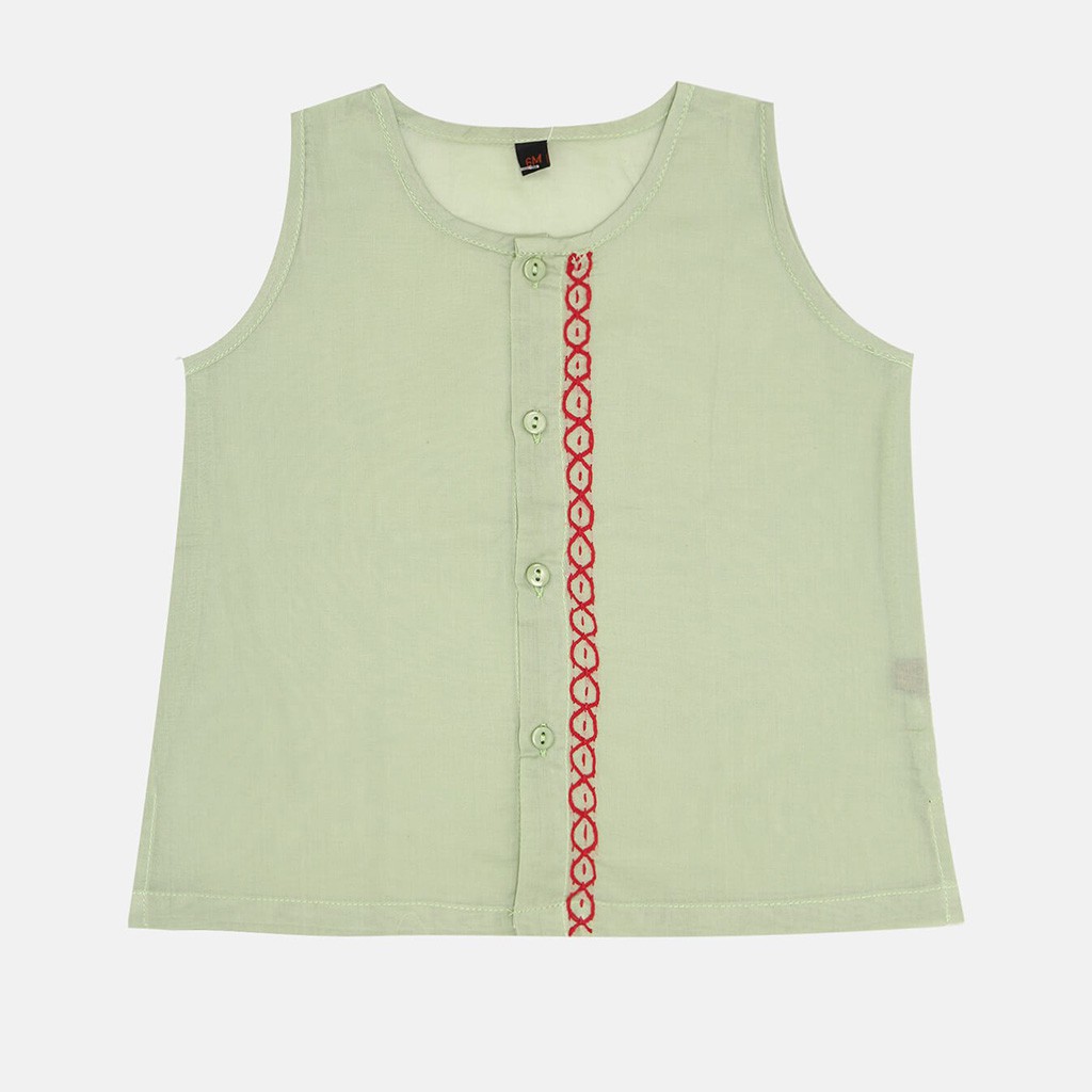 Pistachio Embroidered Voile Nima