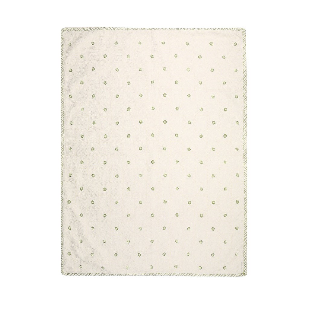 Ivory Nakshi Embroidered Cotton Baby Kantha