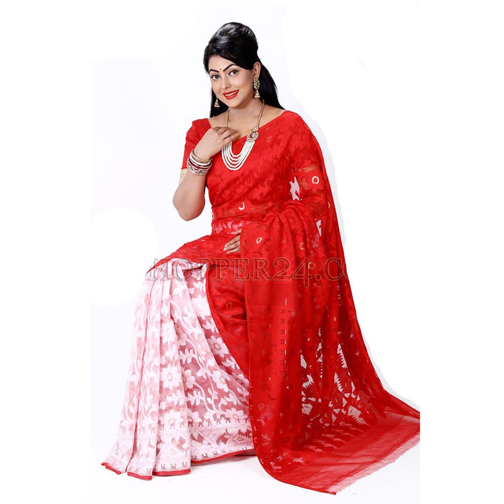 Soft Moslin Jamdani Saree