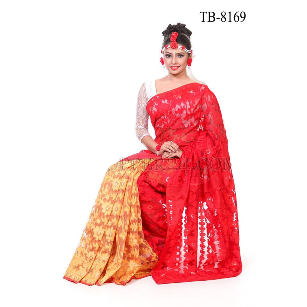 Soft Moslin Jamdani Saree