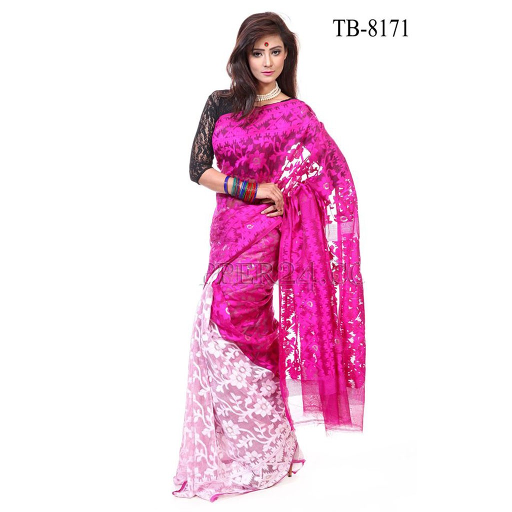 Soft Moslin Jamdani Saree