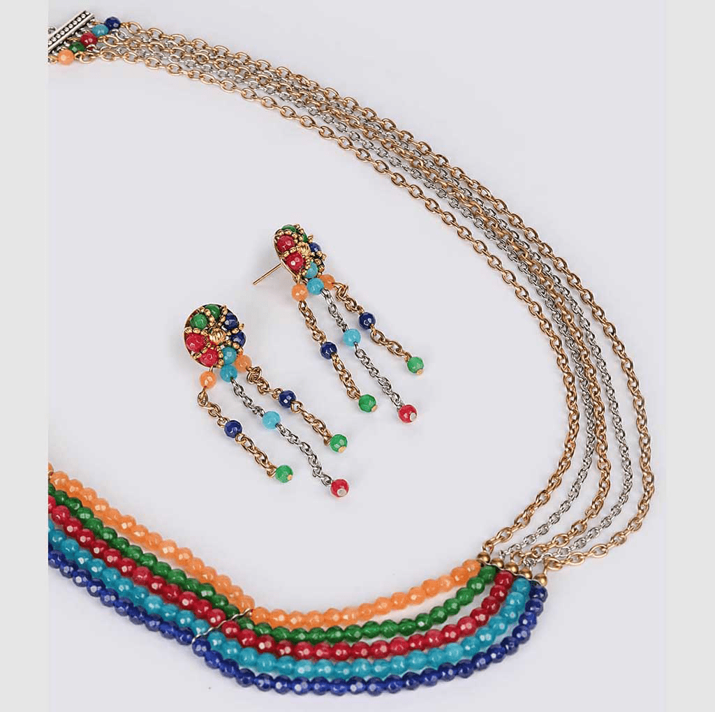 Chain-Beads Necklace Set