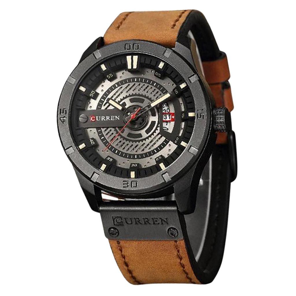 Leather Analog Watch for Men