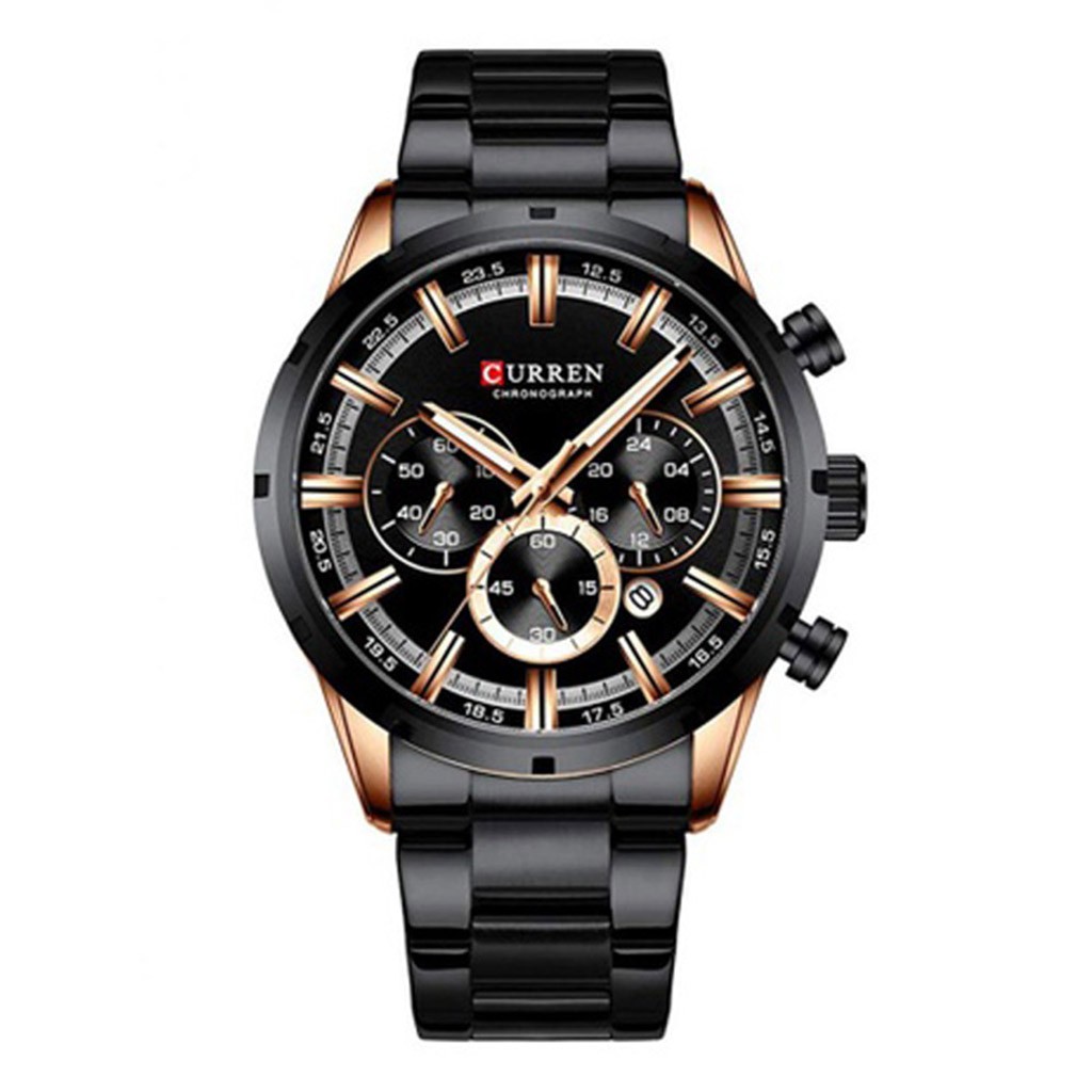 Fashion Mens Watches With Stainless Steel Top Brand Luxury Sport Chronograph Quartz Watch Men