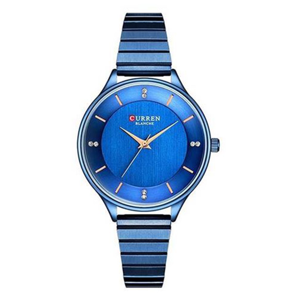 New Quartz Stainless Steel Wrist Watch Ladies Fashion Diamond Female Clock