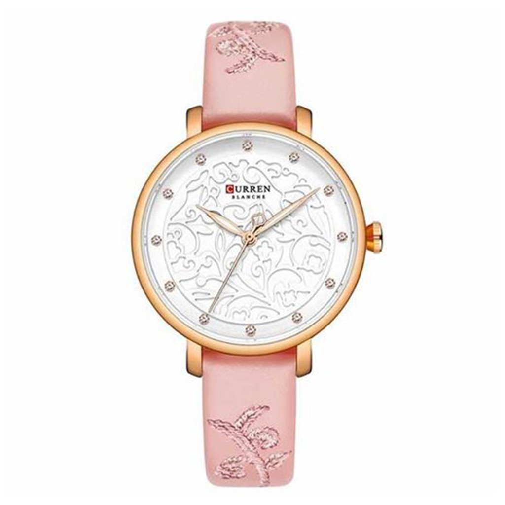PU Leather Analog Watch For Women