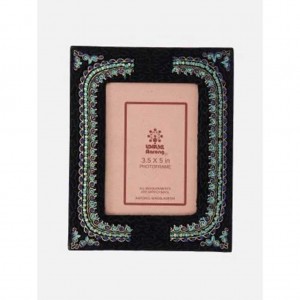 Black Faux Leather Photo Frame