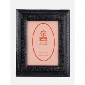 Black Jamdani Embossed Photo Frame
