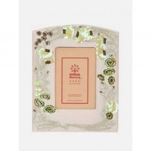 Beige Faux Leather Photo Frame