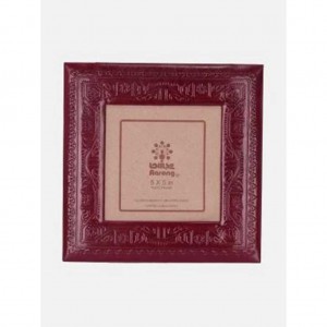 Maroon Leather Photo Frame