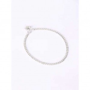 Simulated Stone Oxidized Silver Anklet (Copy)