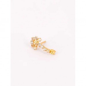 Simulated Stone Studded Gold Nose Pin