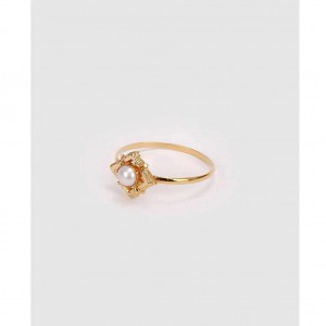 Pearl Studded Gold Ring