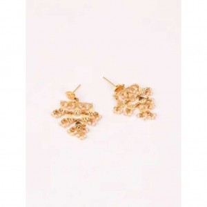 Pearl Studded Gold Earrings