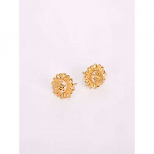 Pearl Studded Gold Earrings