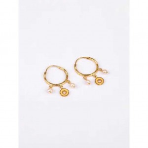 Pearl Studded Gold Earrings