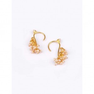 Pearl Studded Gold Earrings