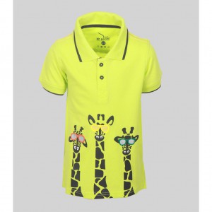 Kids boy giraffe motif Polo