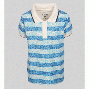 Kids boy white and blue striped Polo
