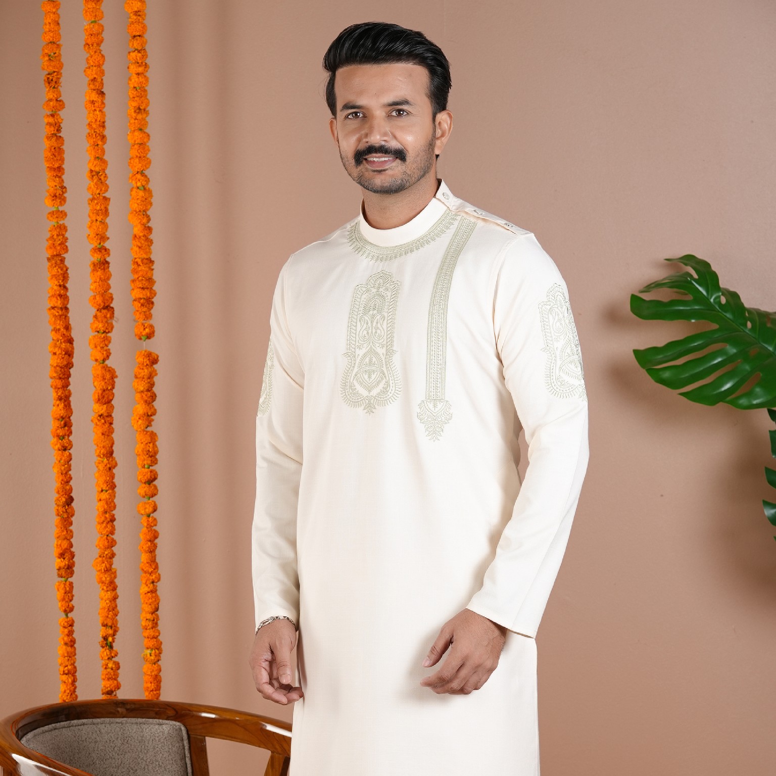 Ivory Luxe Embroidery Panjabi