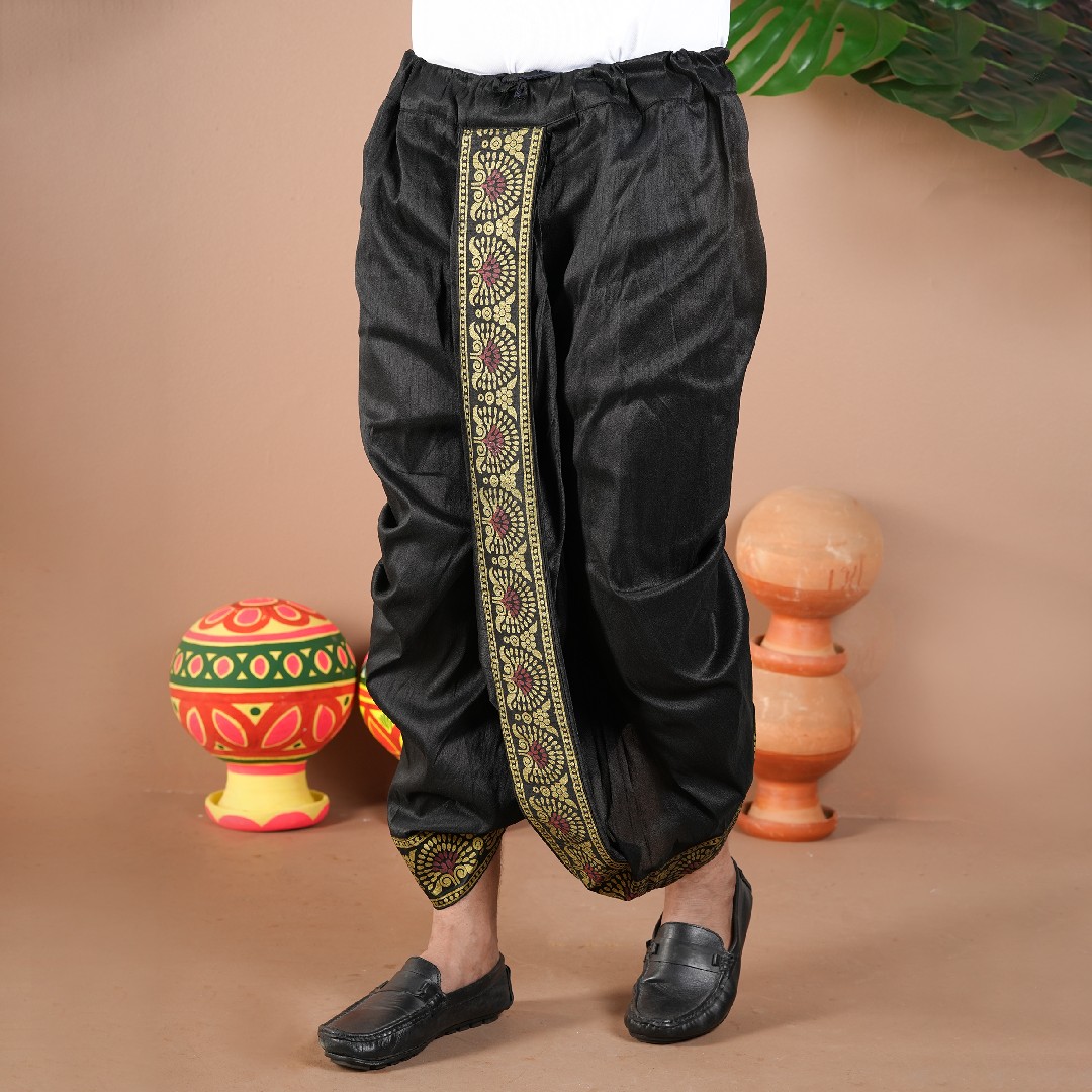 Black Rajwada Dhoti