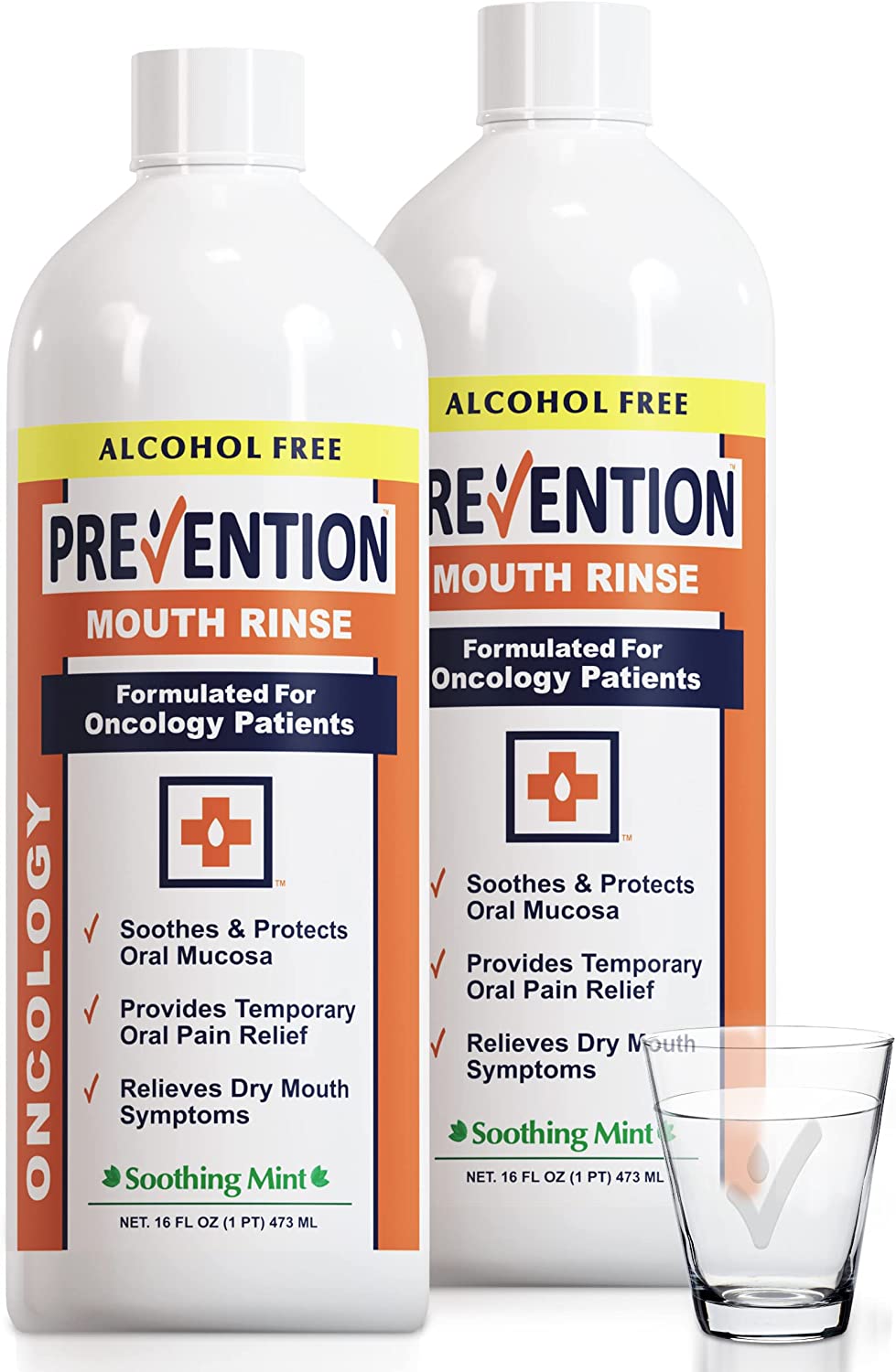 Prevention Oncology Mouth Rinse | Alcohol Free - Specially Formulated for Patients Undergoing Oncology Treatment, Value 2-Pack