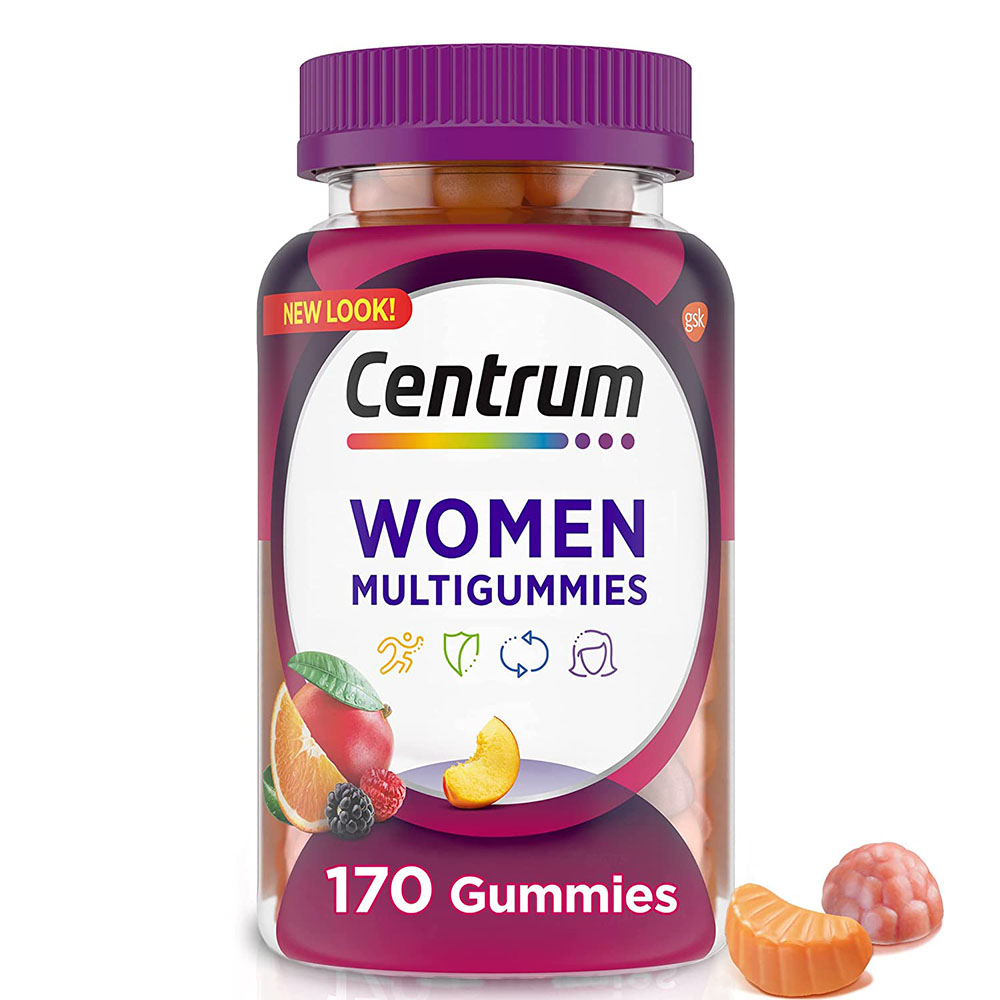 Centrum MultiGummies Gummy Multivitamin for Women, Multivitamin/Multimineral Supplement with Vitamin D3, B Vitamins and Antioxidants, Assorted Fruit Flavor - 170 Count