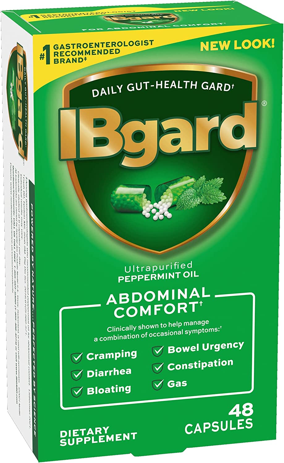 IBgard Daily Gut Health Support Dietary Supplement, 48 Capsules (Packaging May Vary)