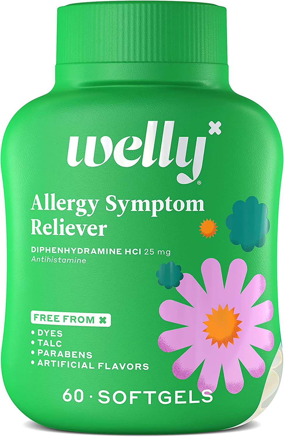 Welly Remedies | OTC Allergy Symptom Reliever | Antihistamine | Diphenhydramine HCl | Medicine with Proven Active Ingredients