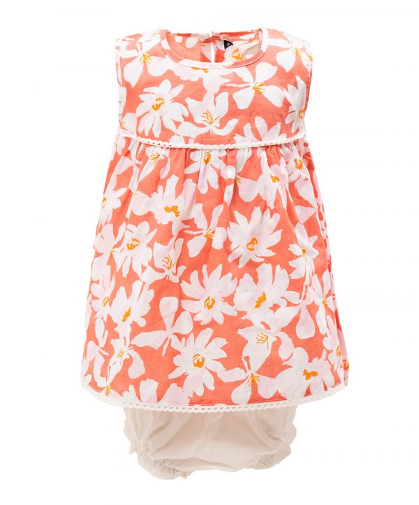 White Cotton Newborn Frock
