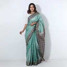 Green Cotton Saree