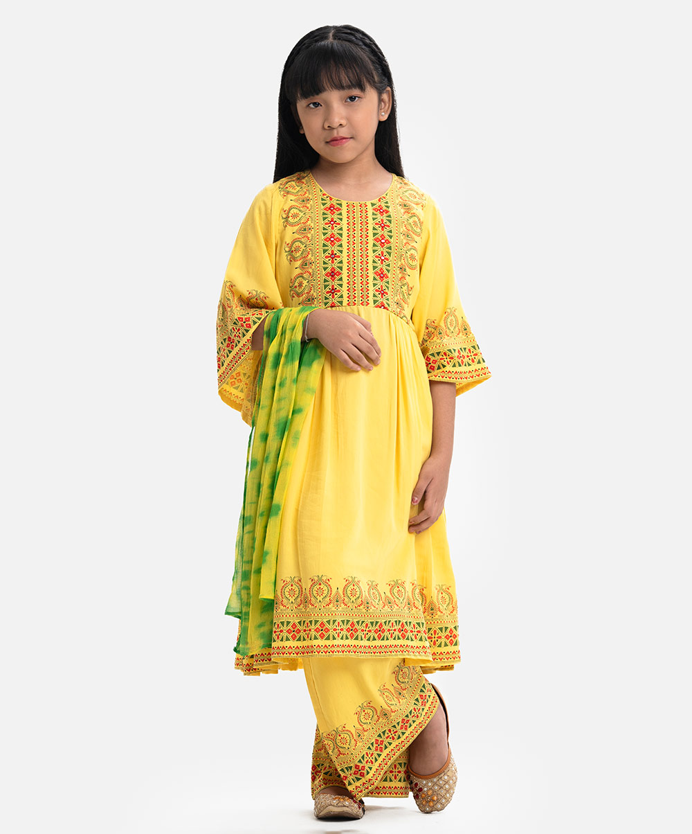 Yellow Viscose Salwar Kameez