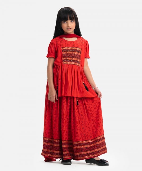 Red Viscose Ghagra Choli