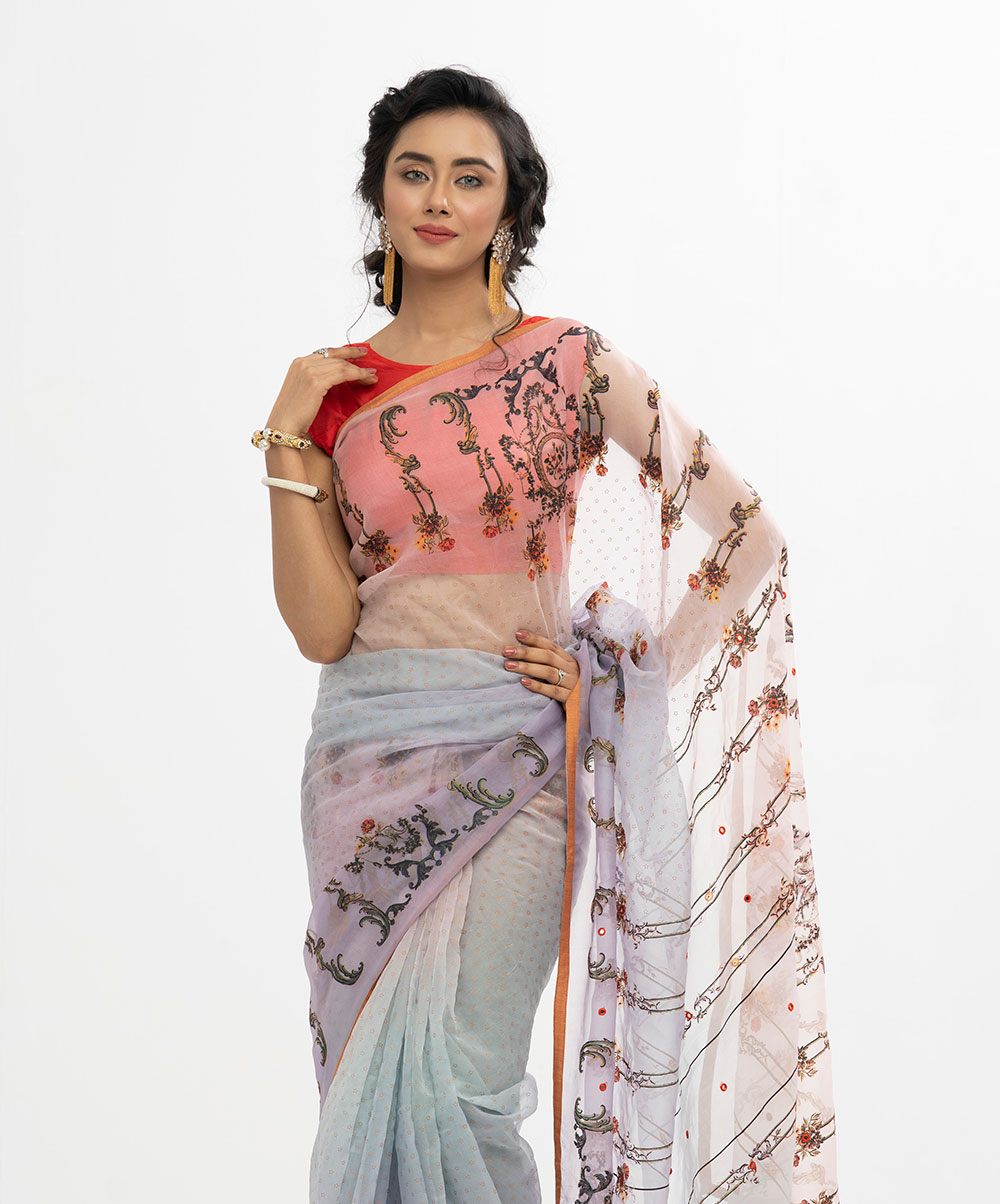 Gray Exclusive Silk Saree
