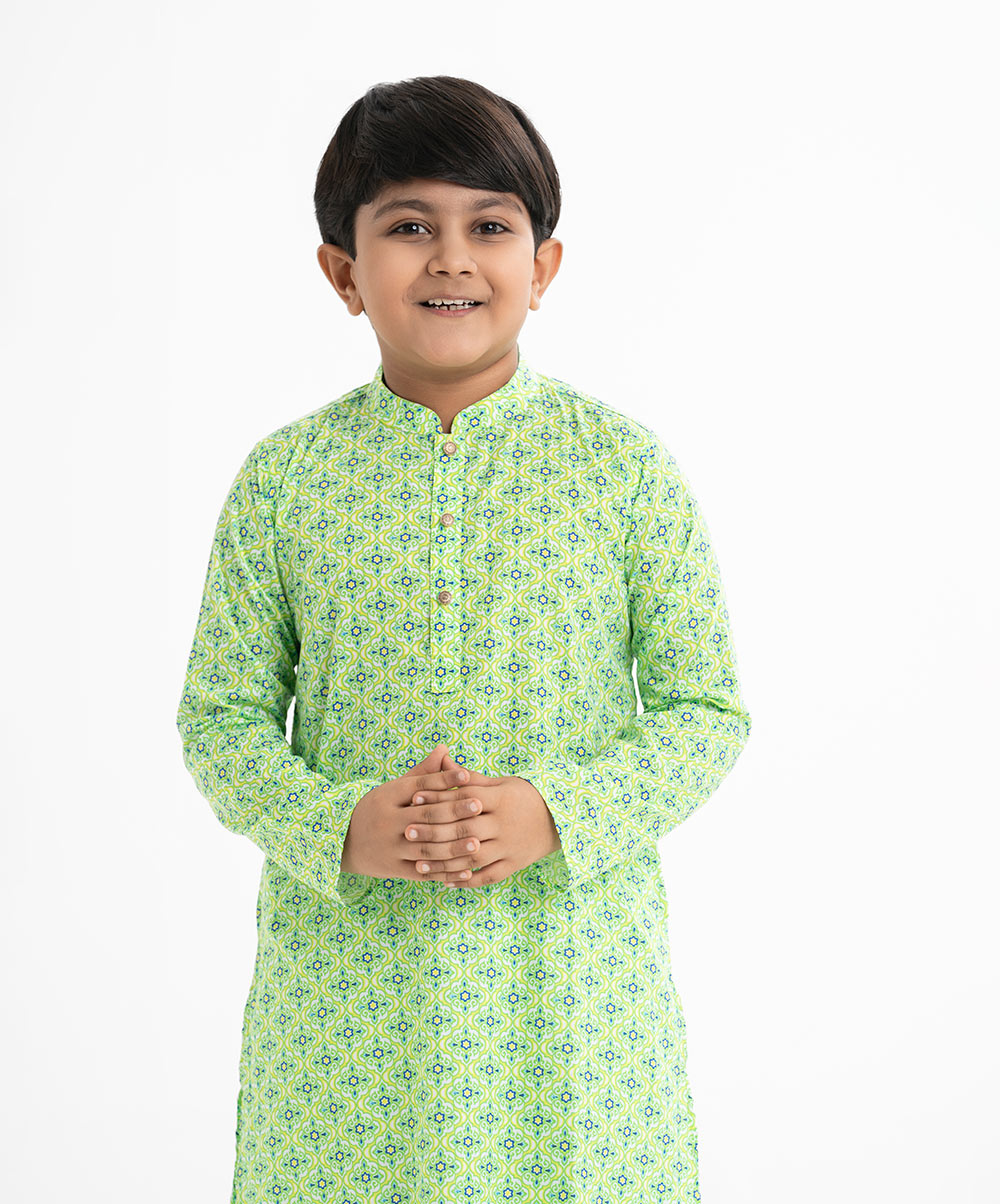 Green Cotton Panjabi