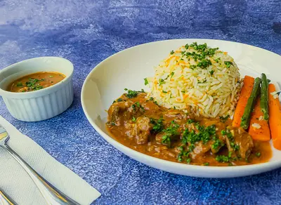 Beef Goulash with Rice